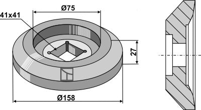 Flange extern Ø158