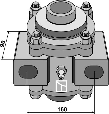 Bearing housing compl. without inwards