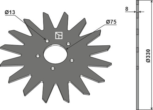 Star-shaped trash remover Ø330 - Strip-Till