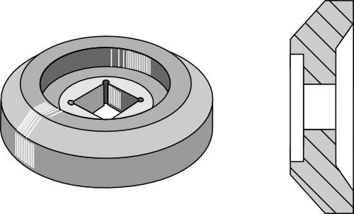 Inward and outer flange Ø110