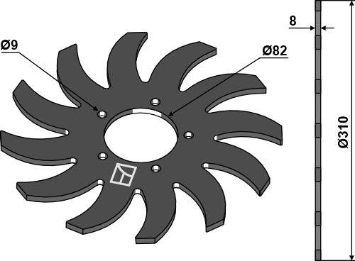 Sawtooth blade 310mm