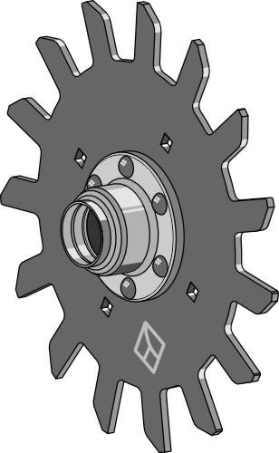 Residue disc compl. with hub - right