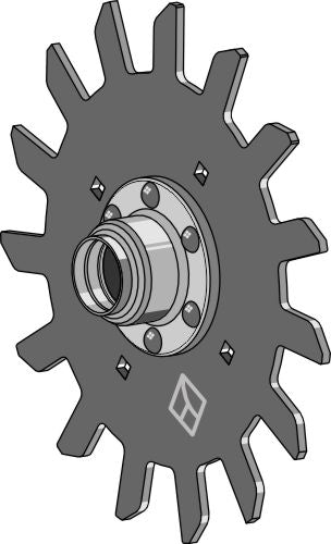Residue disc compl. with hub - left
