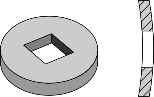 Inward flange and outer flange for 50x50 square shaft