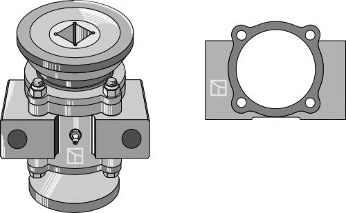 Bearing compl. for 40x40 square shaft