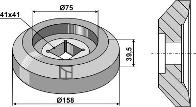 Flange extern Ø158