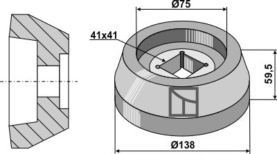 Flange intern Ø138