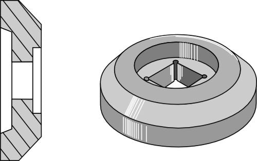 Inward and outer flange Ø138