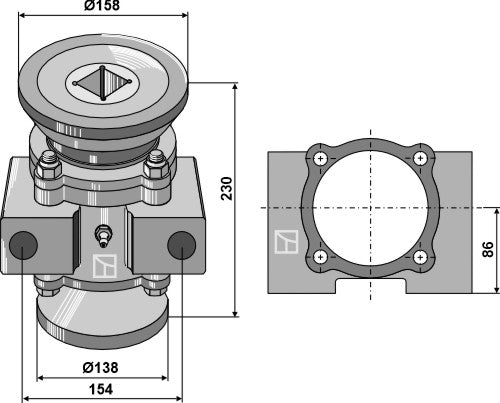 Taper roller bearing compl.