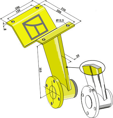 Front disc support reinforced