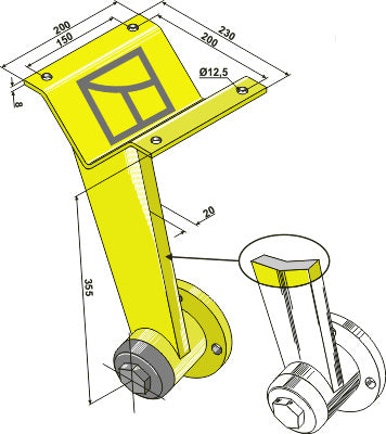 Back disc support reinforced