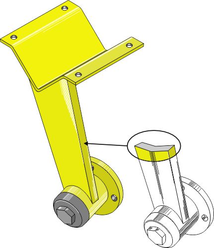 Back disc support reinforced