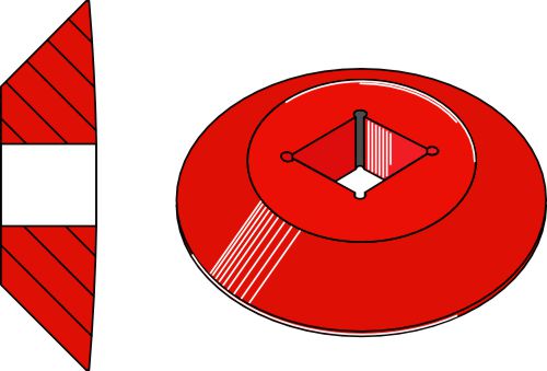 End disc - inward for 40x40 square shaft