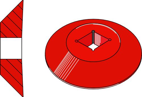 End disc - outer for 40x40 square shaft