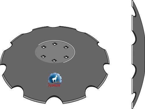 Notched disc - Ø625x6