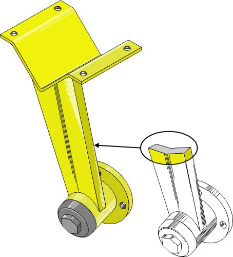 Back disc support reinforced