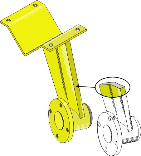 Front disc support reinforced