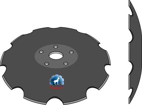 Notched disc - Ø510x5