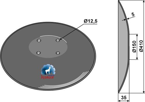 Plain disc  - Ø410x5