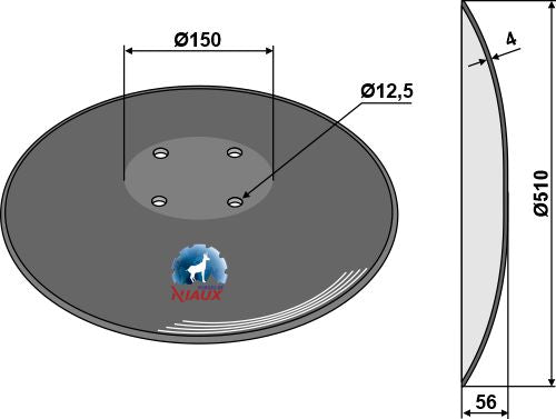 Plain disc - Ø510x4
