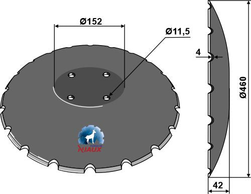 Notched disc  - Ø460x4