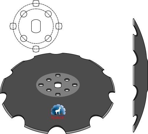 Notched disc - Ø560x4
