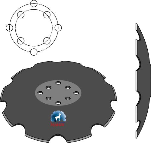 Notched disc - Ø510x4