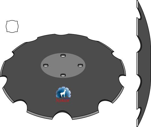 Notched disc - Ø610x5
