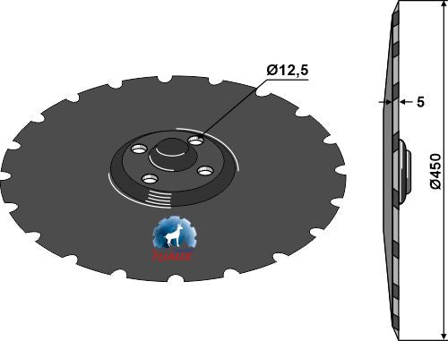 Notched disc Ø450x5