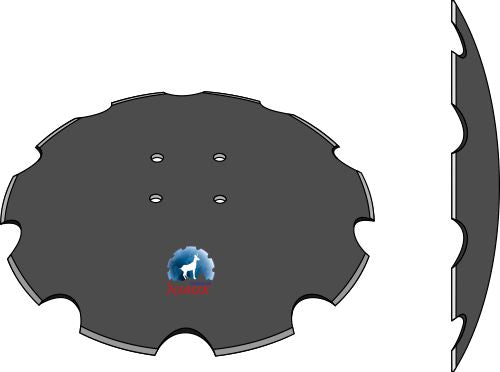 Notched disc Ø560x4,3