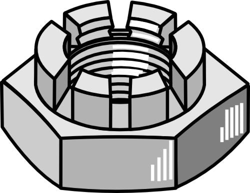 Hexagon castle nut - M24x2