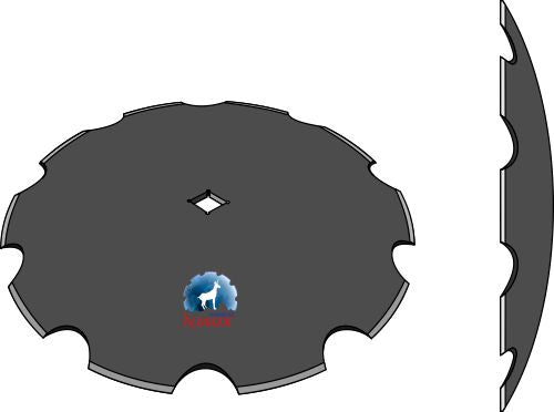 Notched disc Ø660x6