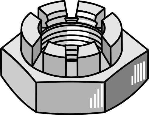 Hexagon castle nut - M30x1,5