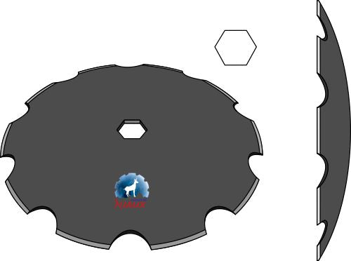 Notched disc Ø610x6