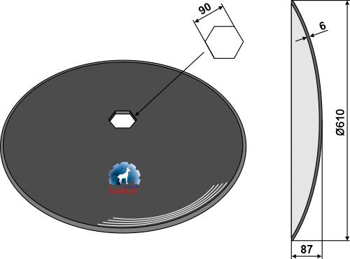 Plain disc Ø610x6