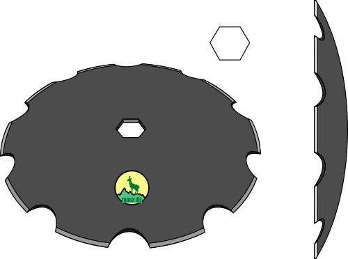 Notched disc Ø660x6