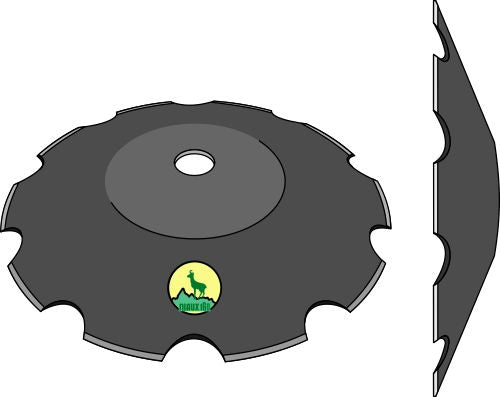 Notched disc Ø610x5 - Truncated