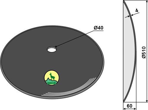 Plain disc Ø510x4