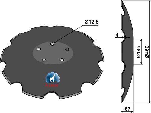 Notched disc - Ø460x4