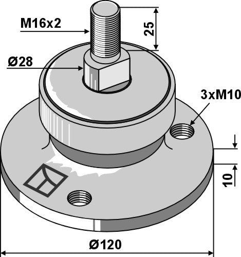 Bearing with thread M16