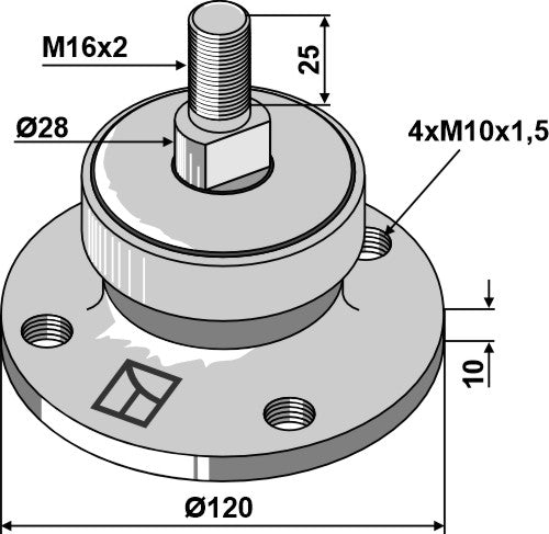 Bearing with thread M16