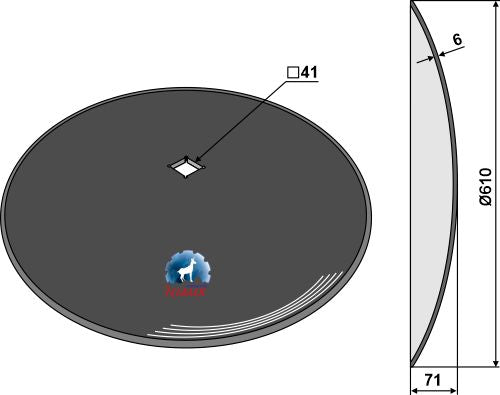 Plain disc Ø610x6