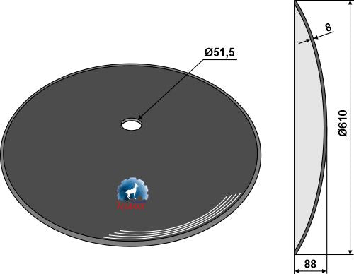 Plain disc Ø610x8