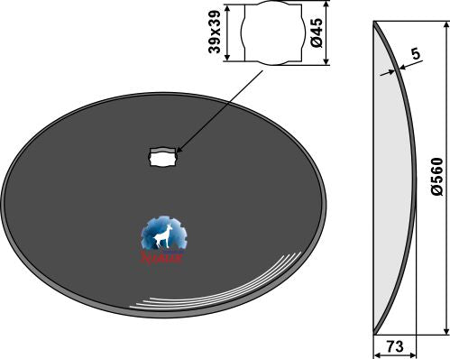 Plain disc Ø560x5
