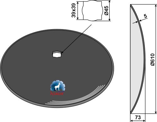 Plain disc Ø610x5