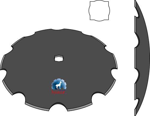 Notched disc Ø660x6