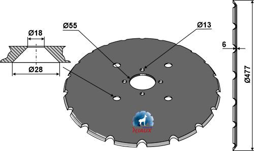 Seed drill disc Ø477x6