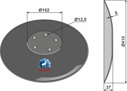 Plain disc - Ø410x5