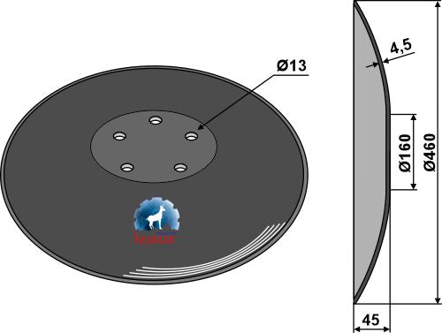 Plain disc - Ø460x4,5