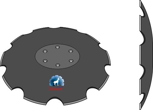 Notched disc - Ø500x4,8